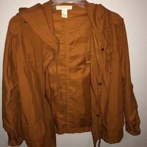 Burnt orange crop jacket